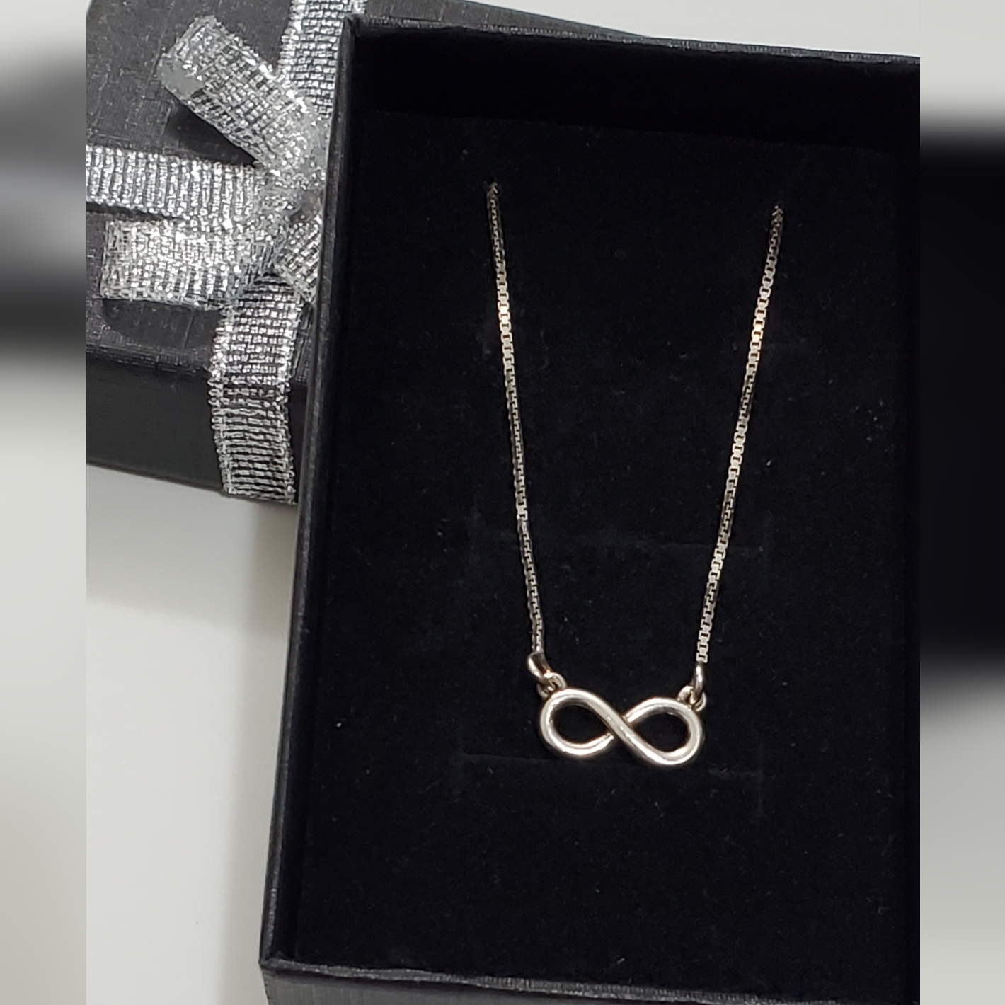 Vtg. Sterling Silver Infinity Necklace By Duadema Italy